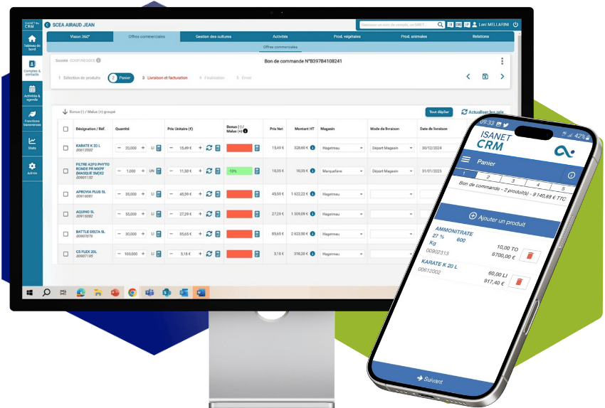 Module-de-commande-agricole-parametrable-gain-de-temps-saisie-instantanee-devis-et-bons-de-commande-integration-ERP-reduction-des-erreurs-consultation-des-stocks-et-prix-conformite-legislation-produits-phytosanitaires-application-deconnectee-et-synchronisation-optimisee